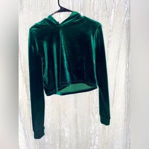 Green Crop Top Sweater/Hoodie